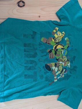 Teenage Mutant Ninja Turtles Boys' Teal Short Sleeve Graphic Tee